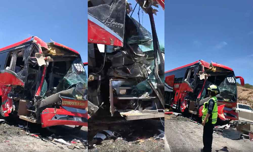 Accidente automovilí­stico en carretera de cuota Tecate-Mexicali, tome precauciones