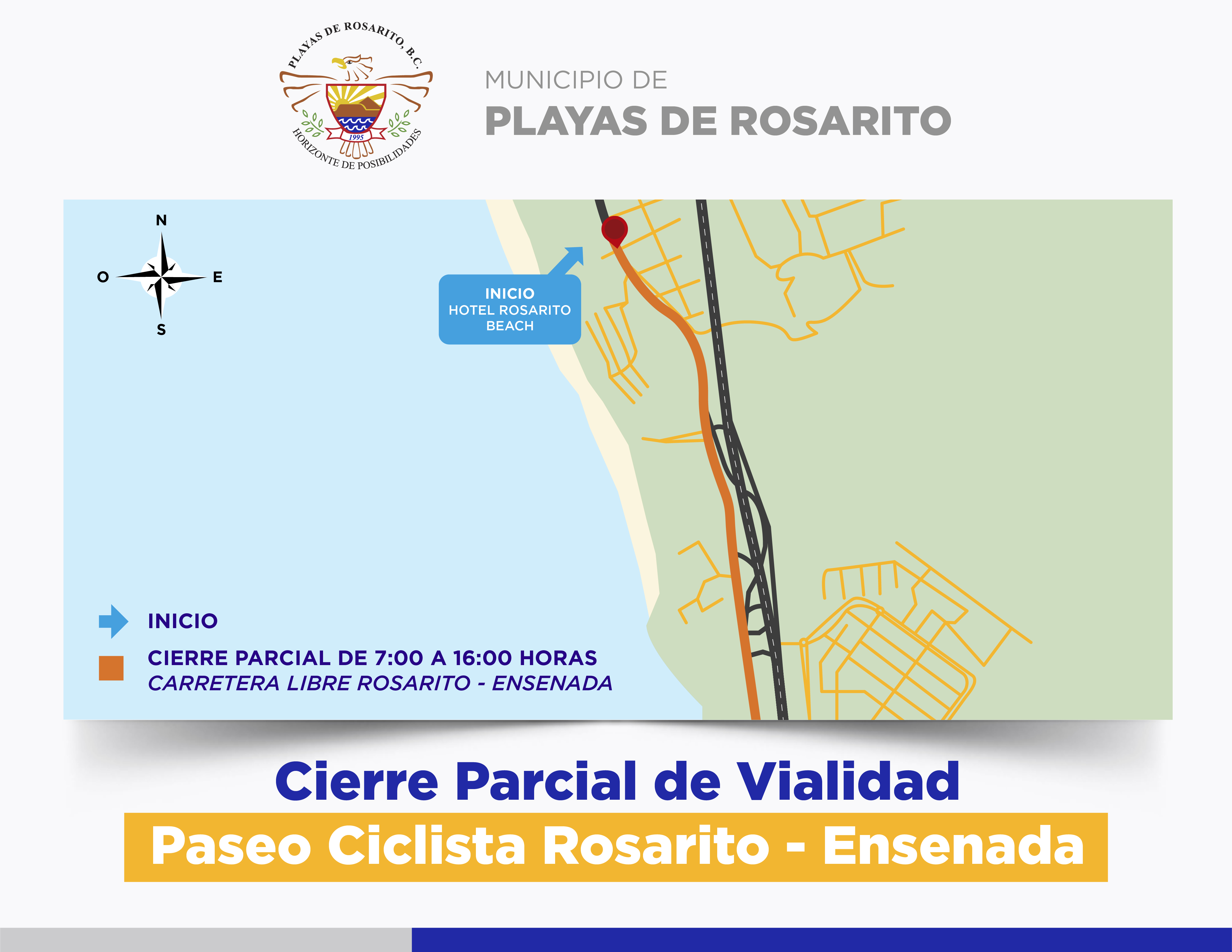 Cerrarán carretera Rosarito-Ensenada este sábado