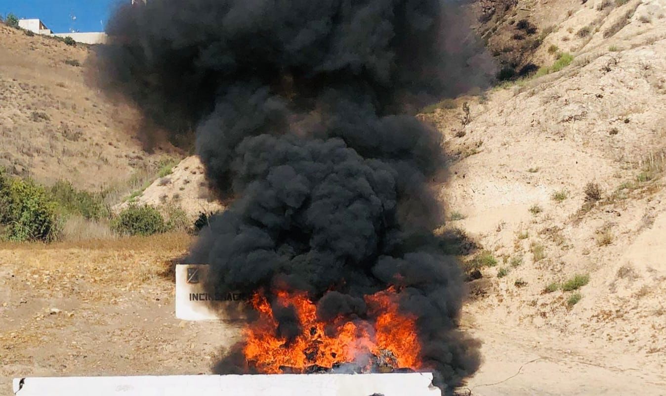 FGR incinera más de tres toneladas de narcóticos en Tijuana|