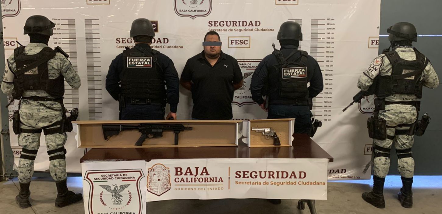 Detienen FESC y GN a hombre armado en la Ciudad de Tijuana |