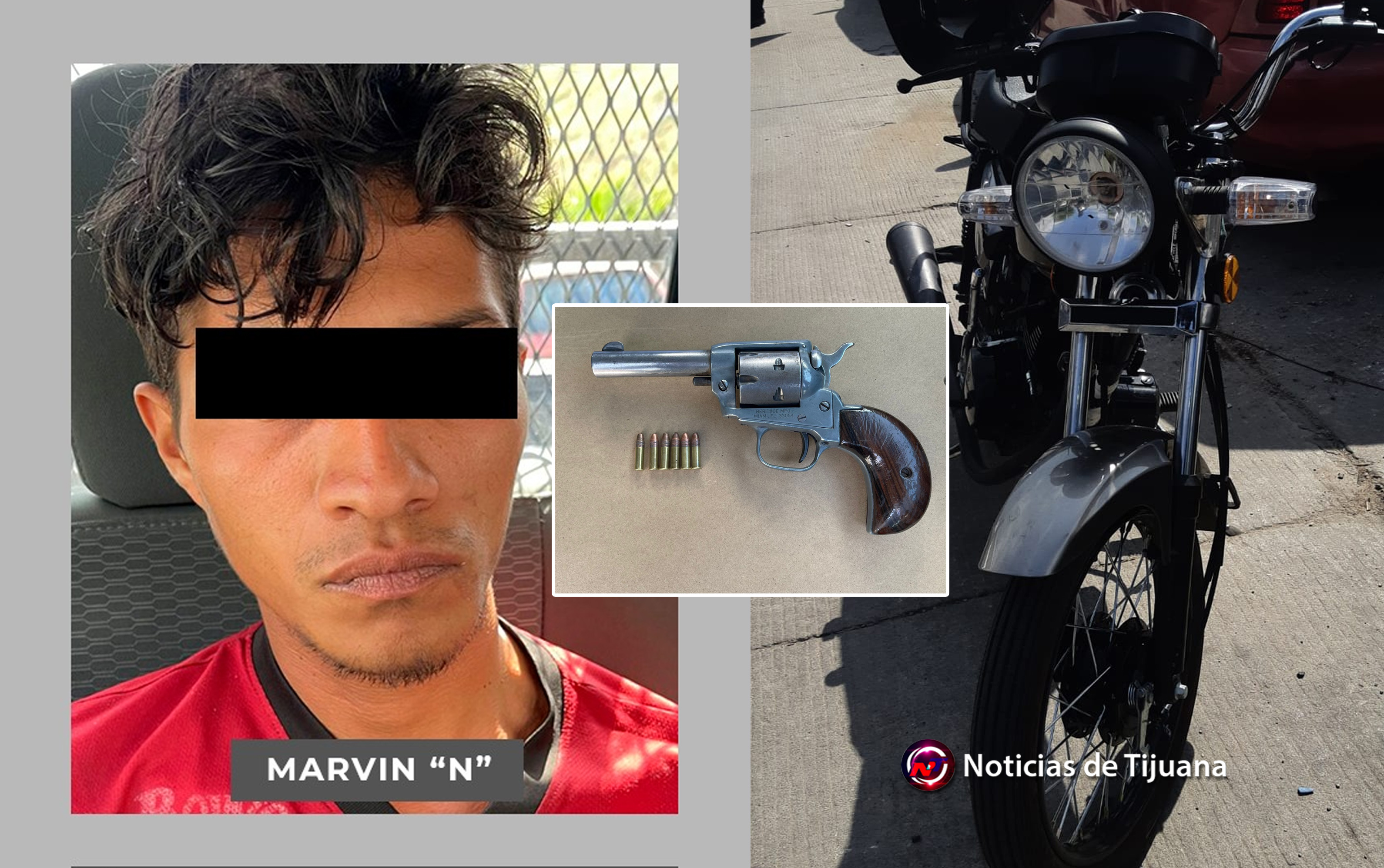 Capturan a El Marvin se paseaba en motocicleta robada y armado |