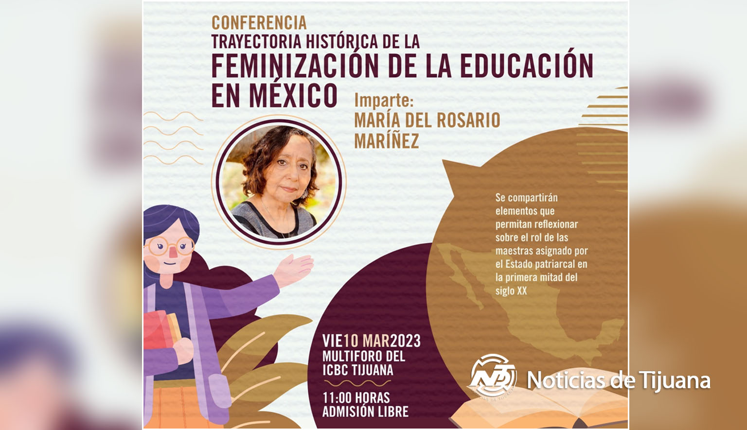 Invitación a la conferencia “Trayectoria Histórica de la Feminización de la Educación en México”